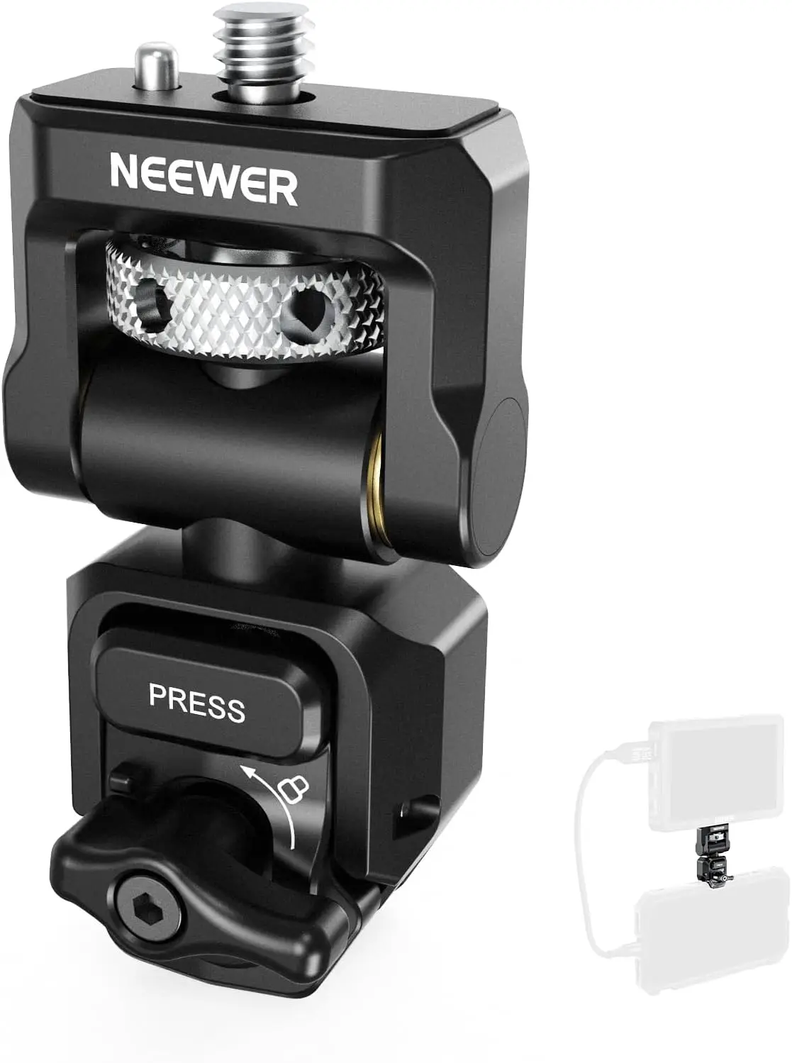NEEWER Schnellverschluss-Monitorhalterung für Telefonkäfig, Video-Rig-Stabilisator, Zubehörhalter für mobile Fotografie – Detail 1