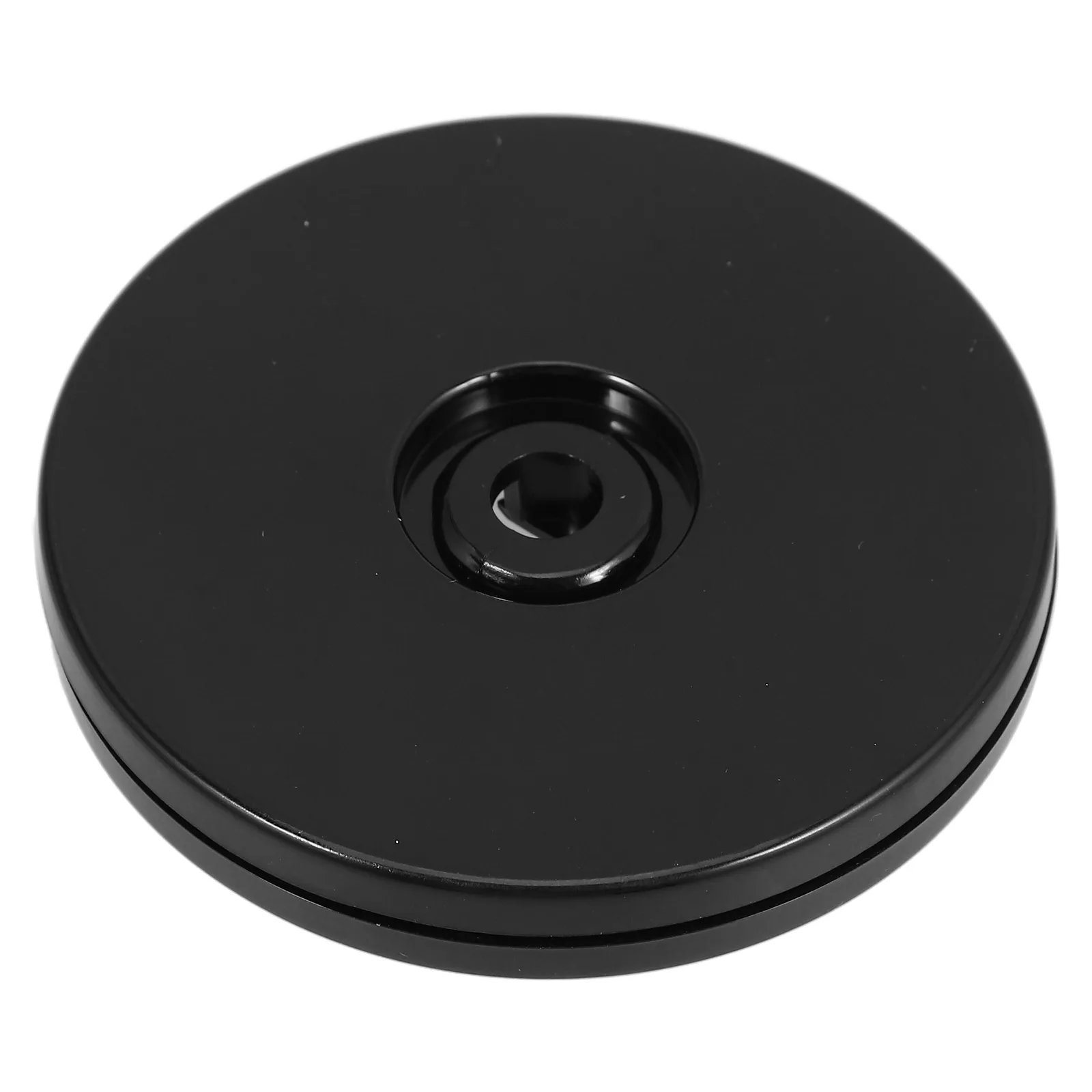 

75Mm Dining Table Turntable Organizer Black Acrylic 360 Degree Rotating Base for Kitchen Pantry Spices Condiments Swivel Display