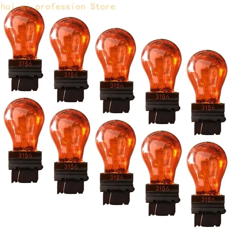 Rücklichtbirnen 10er Pack 3156 3157 12V 21W Ambers Auto externe Blinkerbirne H8WE – Detail 7