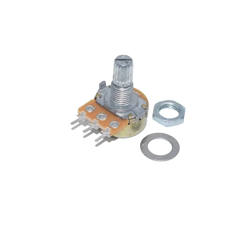 100 SZT. Potencjometr liniowy obrotowy WH148 1K 10K 20K 50K 100K 500K Ohm 3Pin/6Pin Oś 15mm Typ B Rezystor zmienny do Arduino — zdjęcie produktu 5