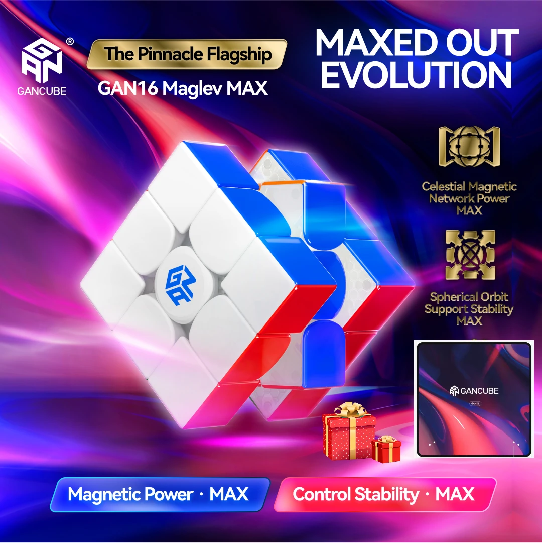 

New GAN16 Maglev Max Gan 3x3 Cube 3x3x3 Magnetic Cube Flagship Cube Professional Competition Magico Puzzle Toy for Children