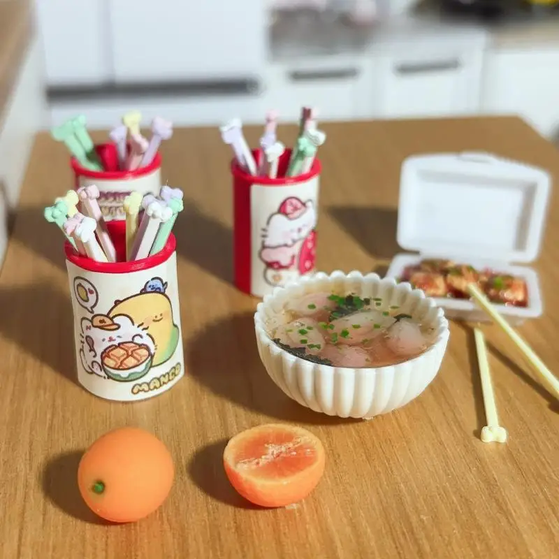 

Набор аксессуаров для кукольного домика: 3D-модели милых миниатюрных палочек для еды для украшения миниатюрной кухни