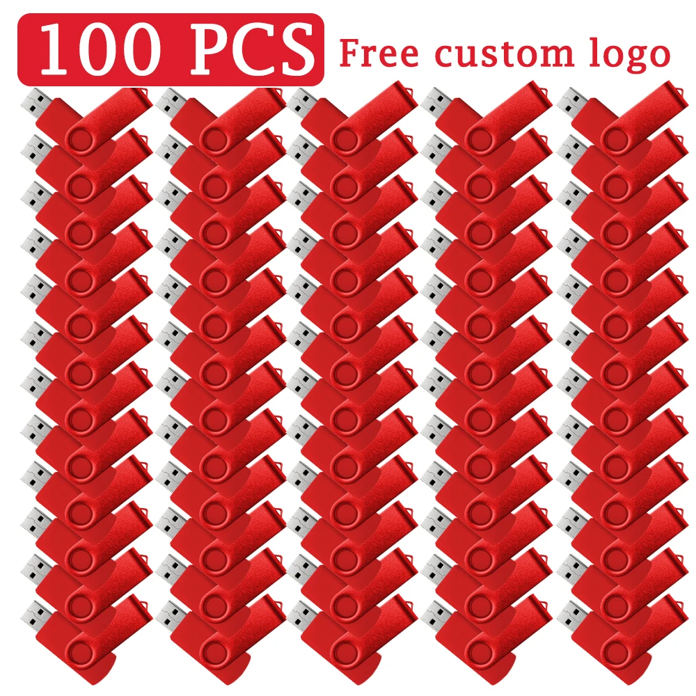 100pcs/lot Custom LOGO Free USB 2.0 High Speed Pen Drive 4GB 8GB 16GB 32GB 64GB Storage Memory Stick Flash Drive Pendrive 128mb