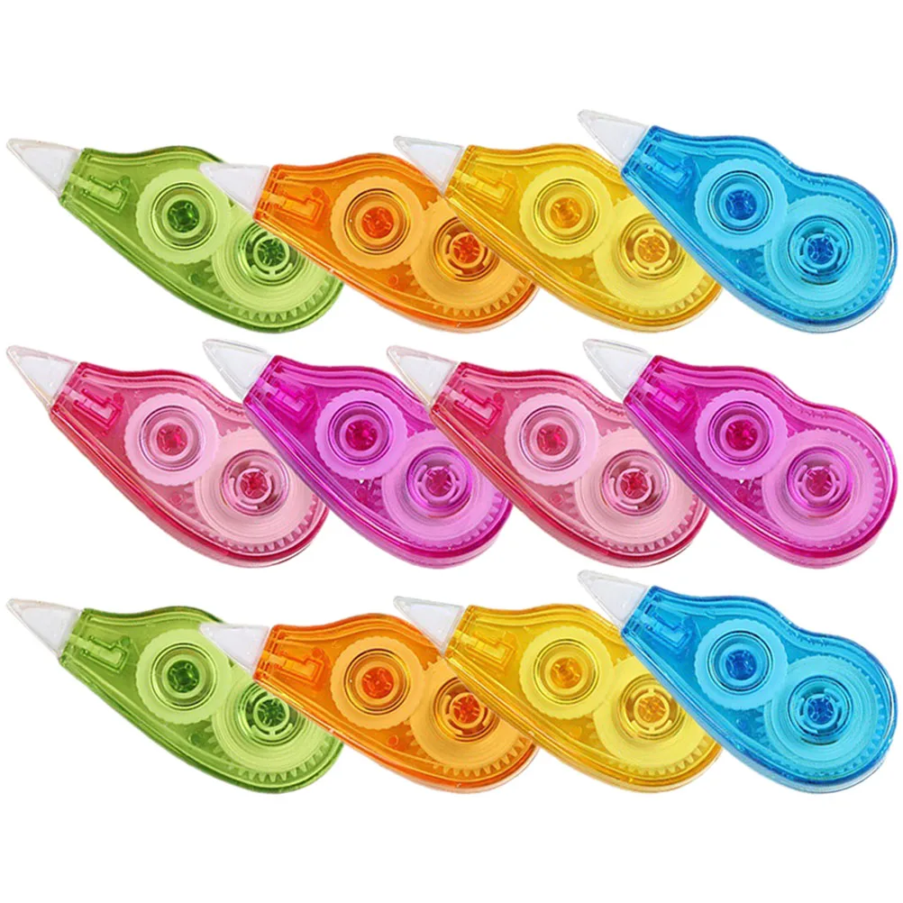 

12 Pcs Correction Tape Stationery 12M Large Capacity Cute Gifts for Students Kids Classmates Portable Writing Corrector Safe to