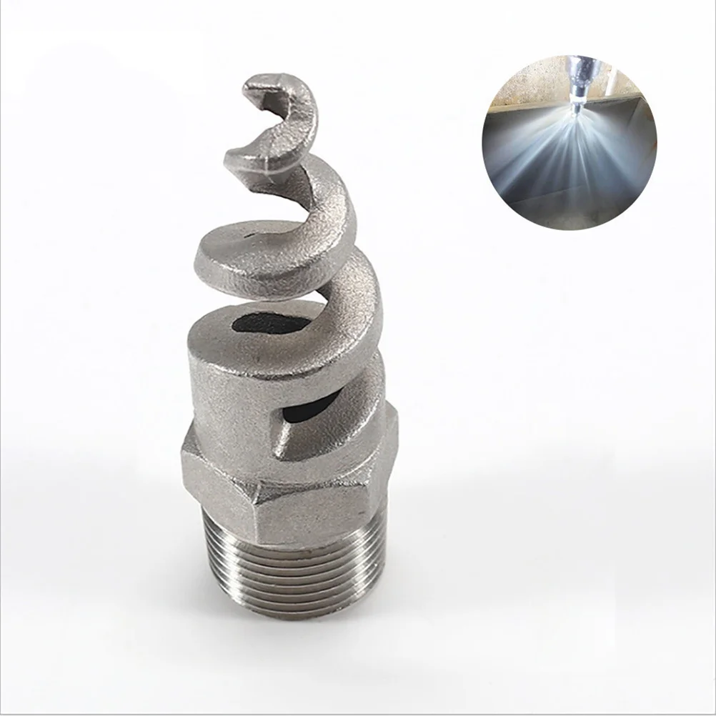 

Stainless Steel Nozzle Spiral Silver Spray Garden Hose Smoke Rotating Exhaust Gas Conical