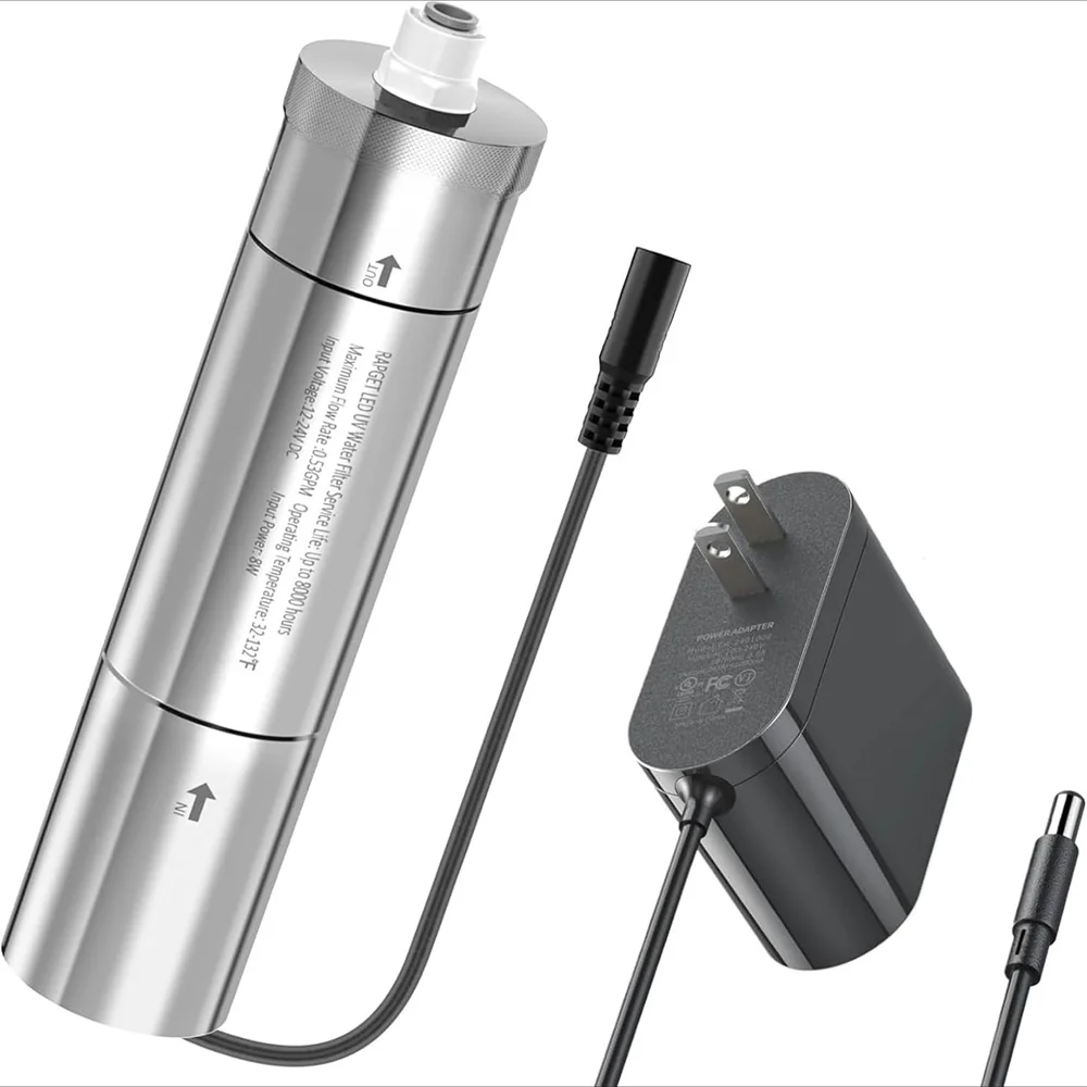 يزيد من فلتر المياه بالأشعة فوق البنفسجية LED لنظام تصفية المياه تحت الحوض ونظام التناضح العكسي، ويقلل ما يصل إلى 99.9%