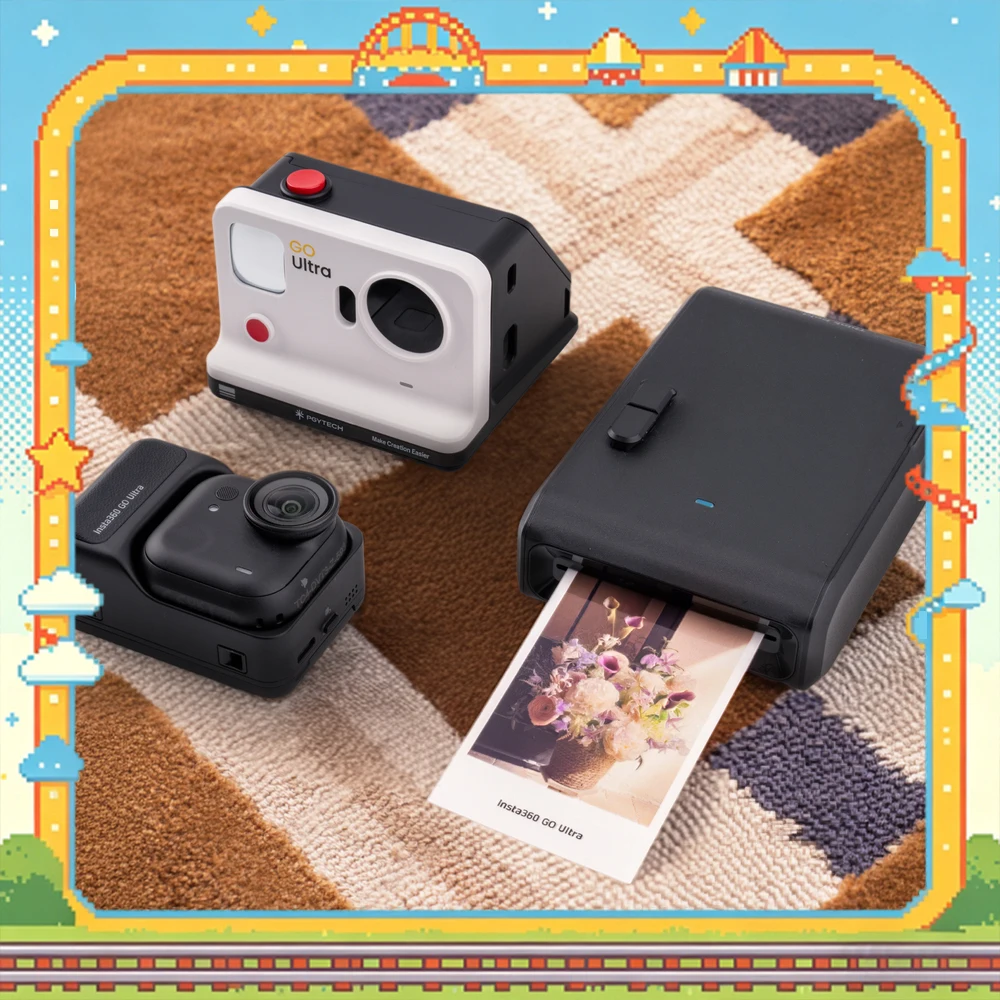 PGYTECH GO Ultra FunCam Photo Paper P-GM-448 Dye Sublimation Instant Camera Printer Paper Refill 54x82mm for Insta360 GO Ultra