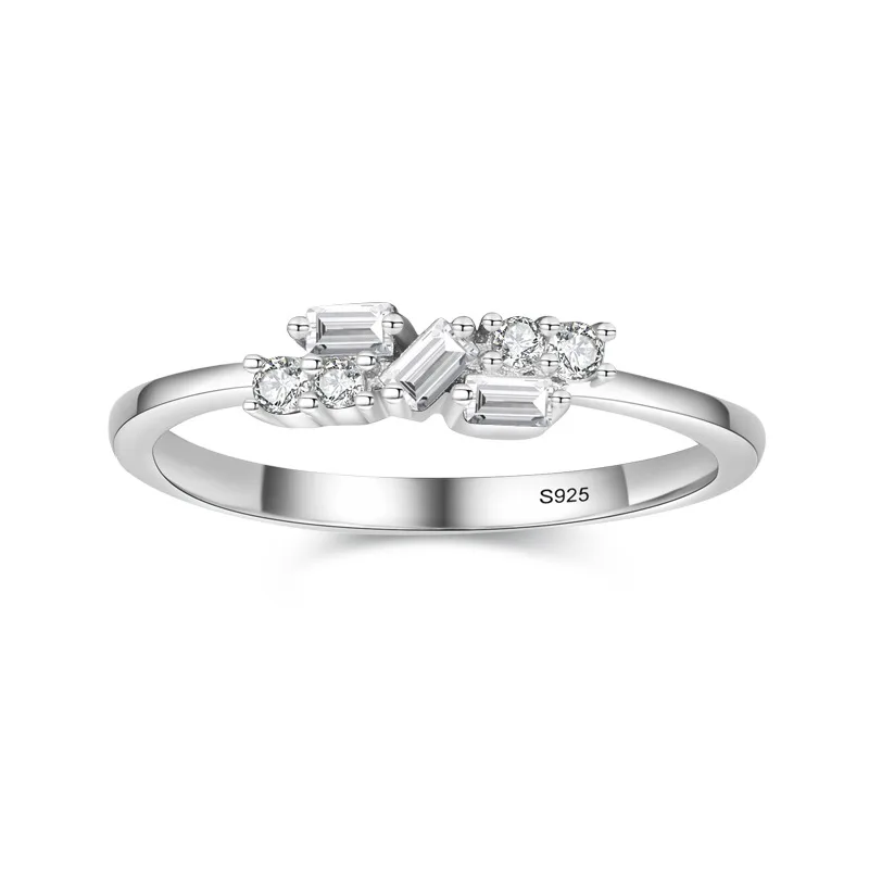 

Модный дизайн с платиновым покрытием Anillos Plata, ювелирные изделия из стерлингового серебра 925, кольца с бриллиантами