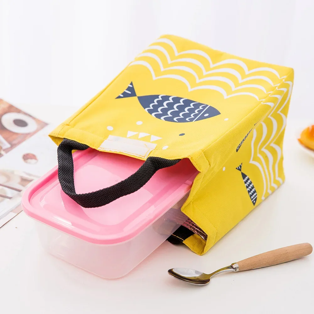 Portable Unisex Lunch Bags Waterproof Food Picnic Lunch Box Bag Insulated Women Cooler Bags Fresh Bento Pouch