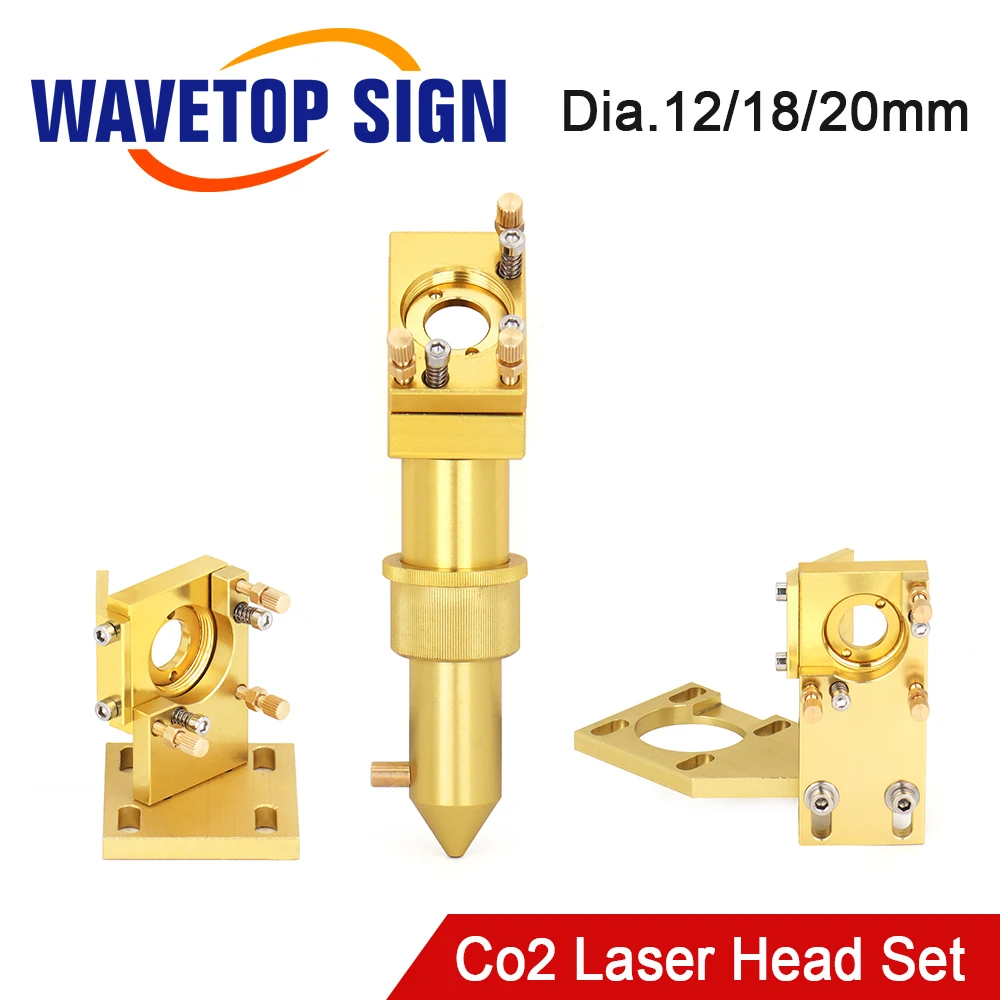 WaveTopSign CO2 Laser Head Set for 2030 4060 K40 Laser Engraving Cutting Machine D12 18 20 Lens K Series