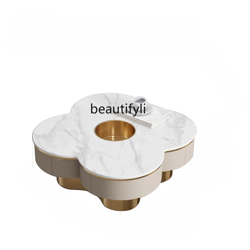 

Каменная тарелка, высококачественный итальянский домашний дизайнерский креативный Мраморный Круглый чайный столик, ТВ-шкаф, мебель для гостиной
