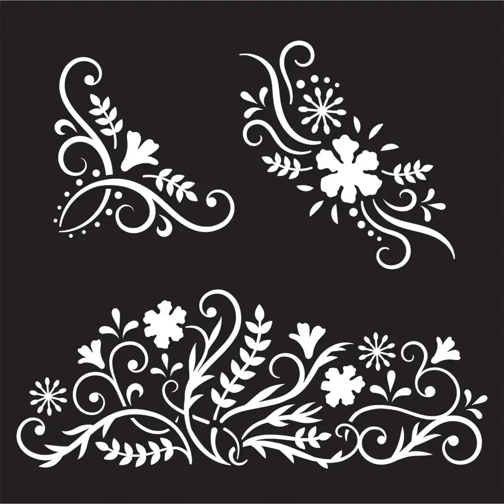 Perfect Ribbon and Circle Stencils Pattern Graffiti Drawing Tool Spray Painting Template DIY Window Scrapbooking Deco