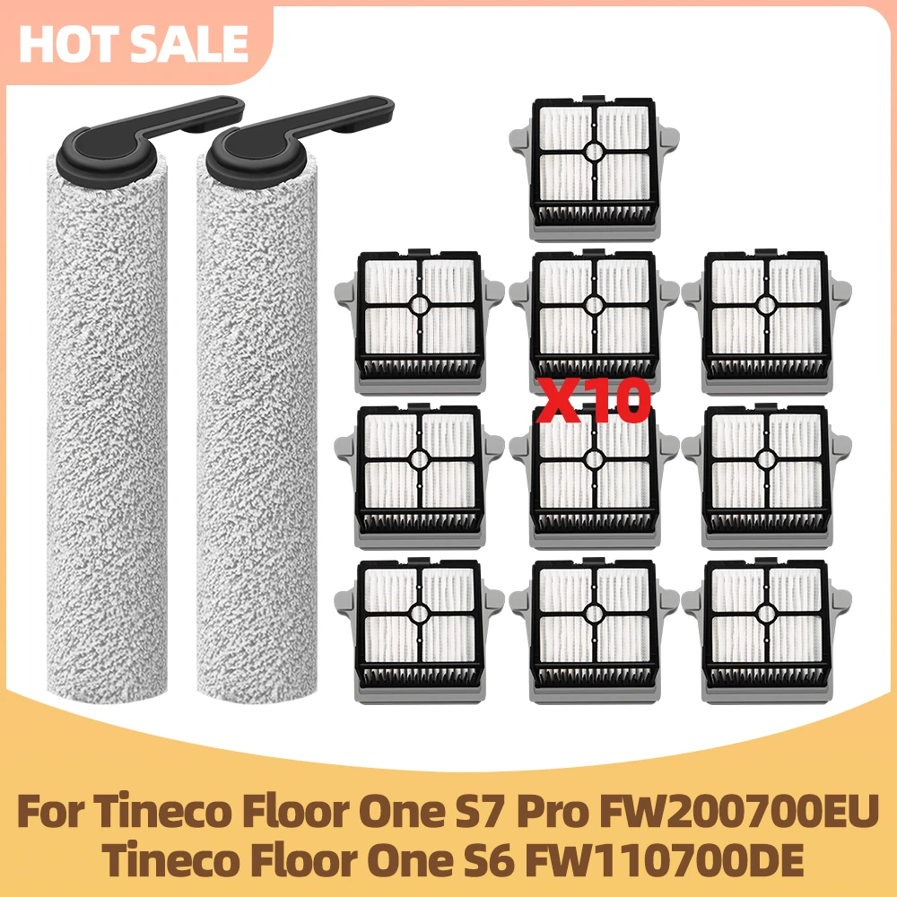 Compatible avec Tineco Floor One S7 Pro FW200700EU, Tineco Floor One S6 FW110700DE Filtre Brosse rouleau Accessoires de remplacement
