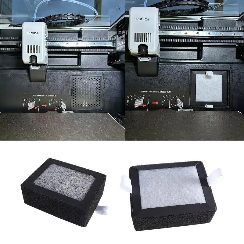 Qidi Q2 3D Printer Air Filtration System - H13 HEPA & Activated Carbon Filter for VOC, Dust & Particle Removal