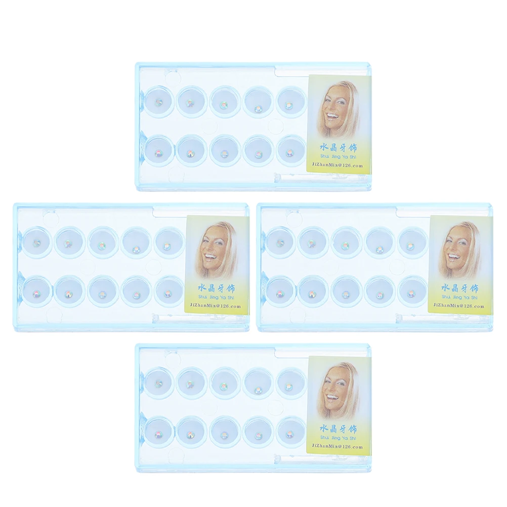 

40 Pcs Diamond Crystal Tooth Decoration Party Decorations Ornament Gems Kit Fashionable for Women Jewelry Shiny