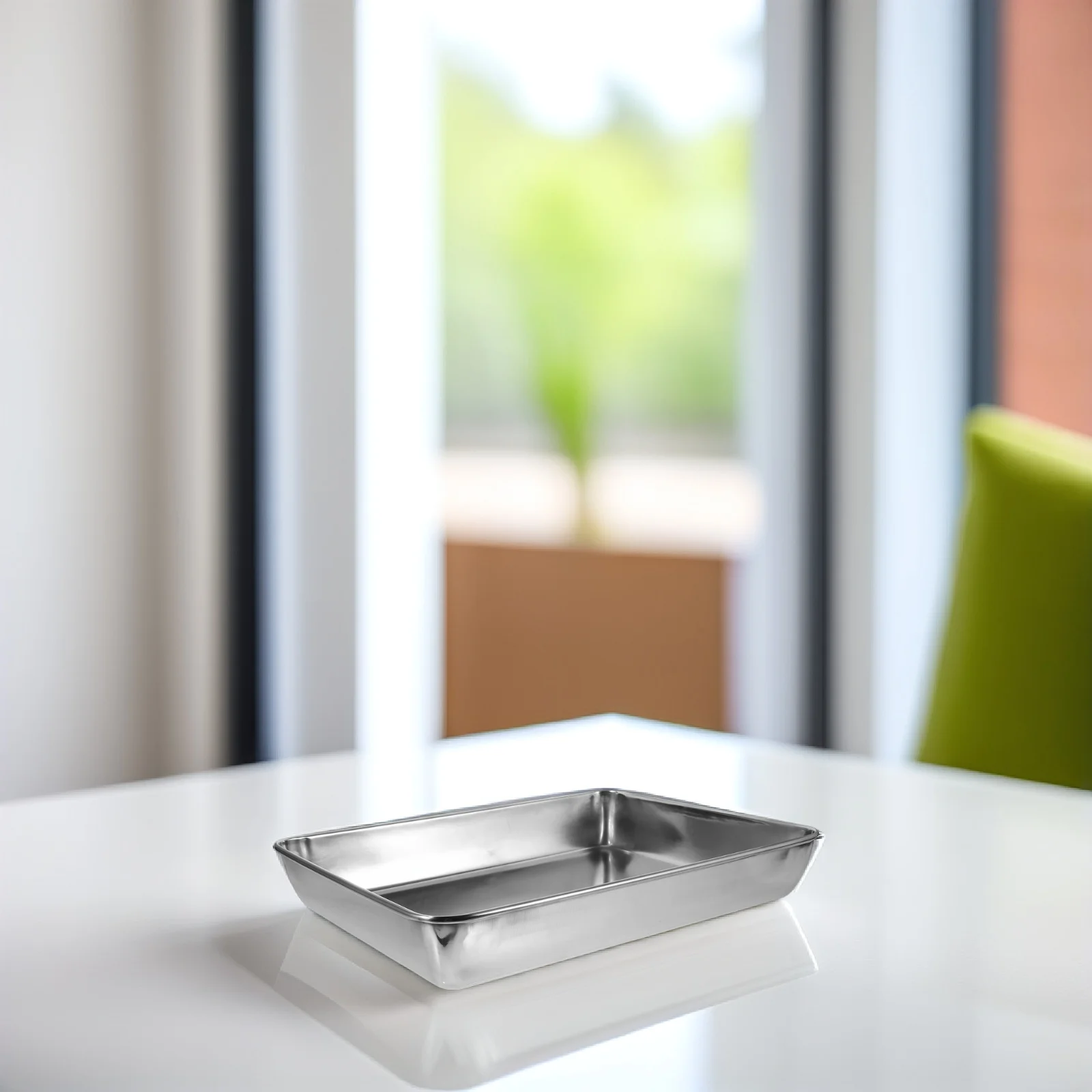 

Pigeon Bath Tub Bird Metal Bathtub Silver Shower Basin for Cage Baby Stainless Steel Tray Pigeon Shower Container Pet Grooming