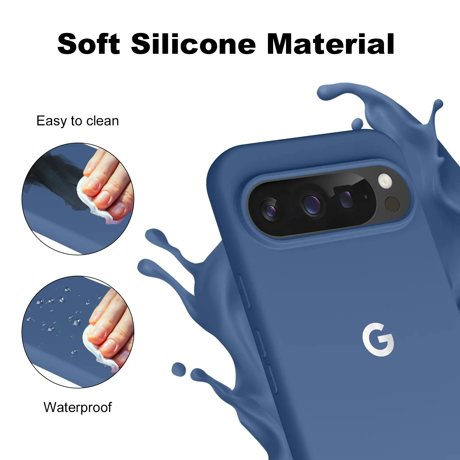 Globaler Verkauf, gut, hautfreundliche, weiche Silikon-Anti-Drop-Telefonhülle für Google Pixel 10 Pro XL 9, 8, 7, 9A, 8A, 7A, schlanke Schutzabdeckung – Detail 3