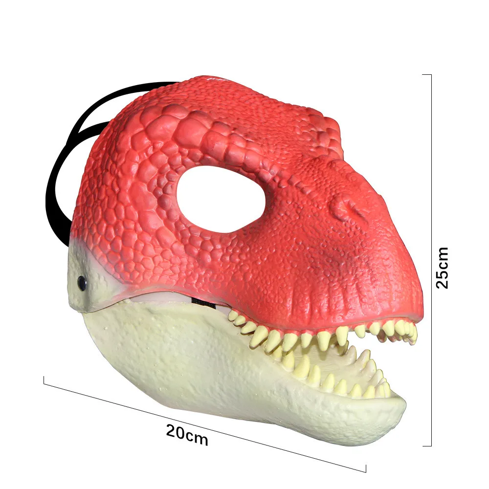 Dino-Maske mit Beweglichem Kiefer Pelzige Dinosaurier-Maske mit Offenem Mund Latex Horror Dinosaurier-Kopfbedeckung Halloween-Party-Kostüm-Maske – Detail 4