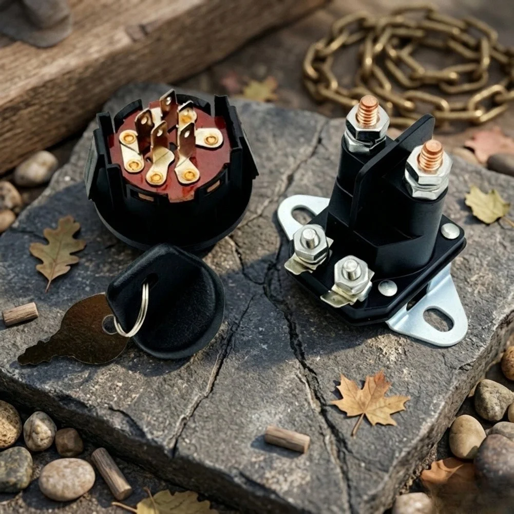 Lawn Equipment Switch Ignition Switch Kit OEM Replacement Part Multi-position Key Switch Thick Copper Terminals