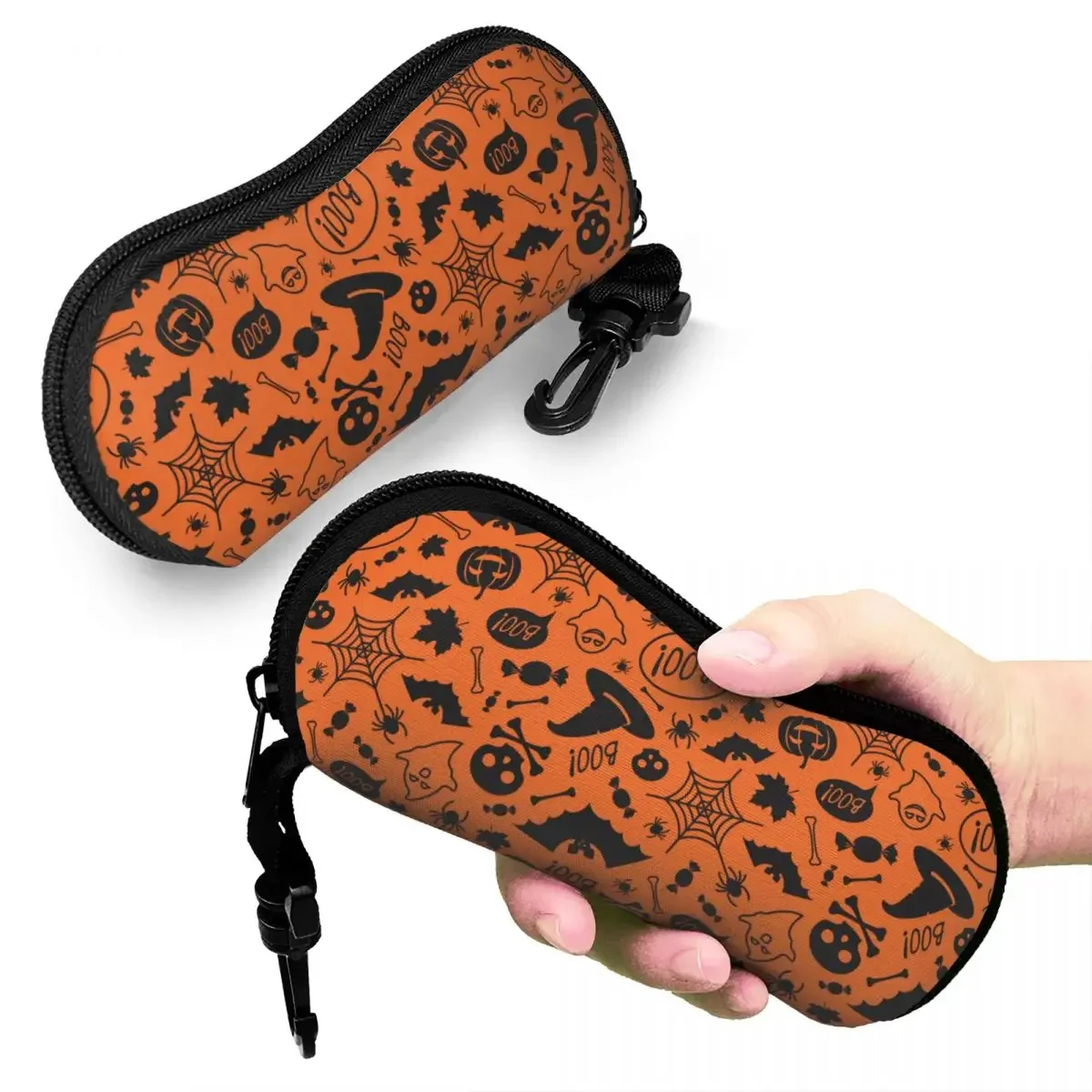 Halloween Cartoon Glasses Case Student Pumpkin Skull Bat Spiders Ghost Bon Candy Web Eyewear Protector Ins Glasses Box