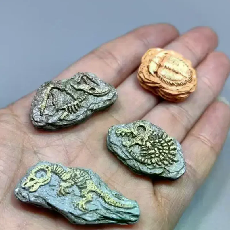 New 3/4/8pcs Realistic Mini Fossil Model Micro Landscape Desktop Decoration Ornaments, Home Sand Tables/Bonsai/Photography Props