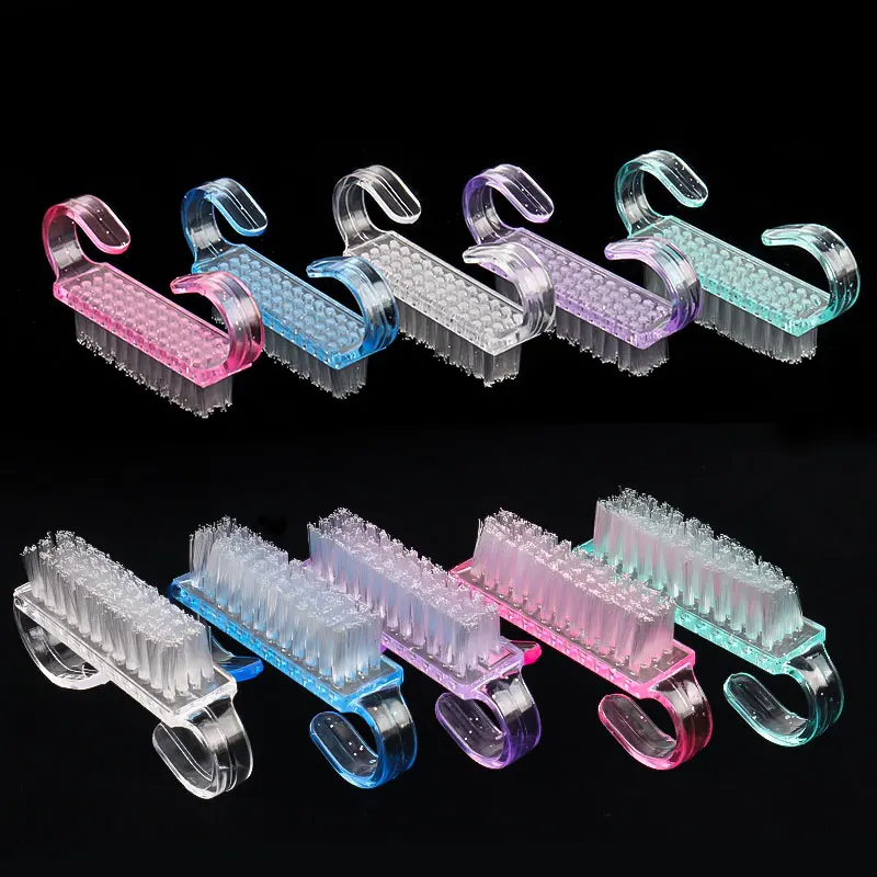 1pcs Acrylic Nail Brush Nail Art Manicure Brushes Pedicure Soft Remove Dust Plastic Cleaning Tool Nails Stylist Supplies