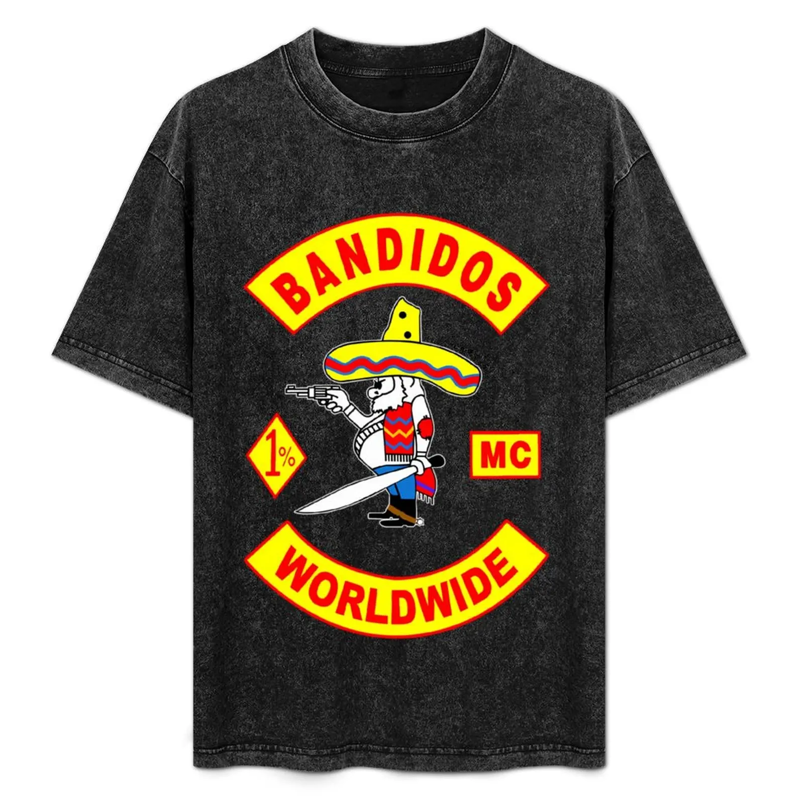 Bandidos Worldwide Mc Logo T-Shirt Basic Regular Fit Casual T-Shirt