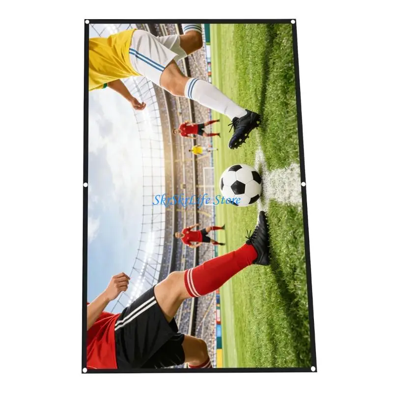 

E65E Polyester Projection Screen 16:9 Aspect Ratio Easy To Carry For Movie Sports And Presentations
