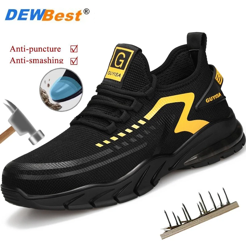 Comfortable non-slip work shoes wear-resistant shoes men's steel toe toe anti-smashing and anti-puncture safety shoes