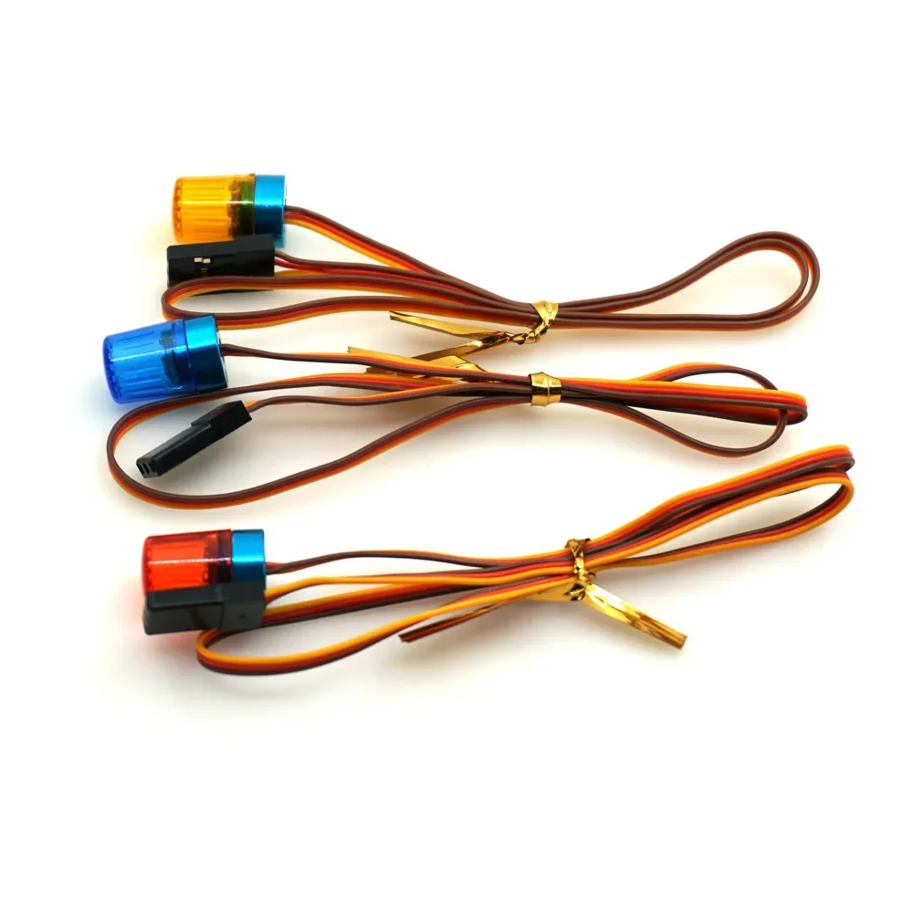 Rc multi-função piscando rotativa barra de luz led polícia lâmpada alarmante para 1/10 rc rastreador carro engenharia caminhão atualizar peças