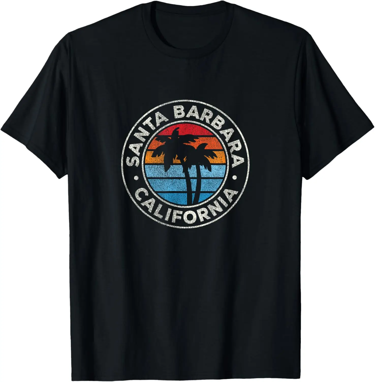 

Santa Barbara California CA Vintage Graphic Retro 70s T-Shirt