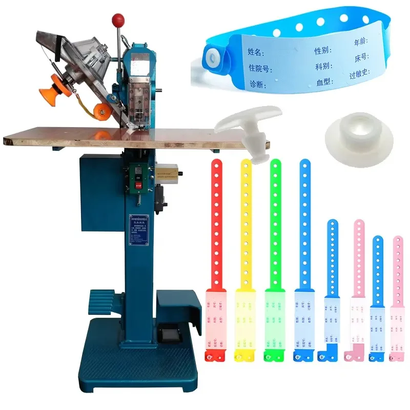 Fully Automatic Snap Fastening Machine Snap Button Press PVC Tyvek Wristbands Lock Press Machine
