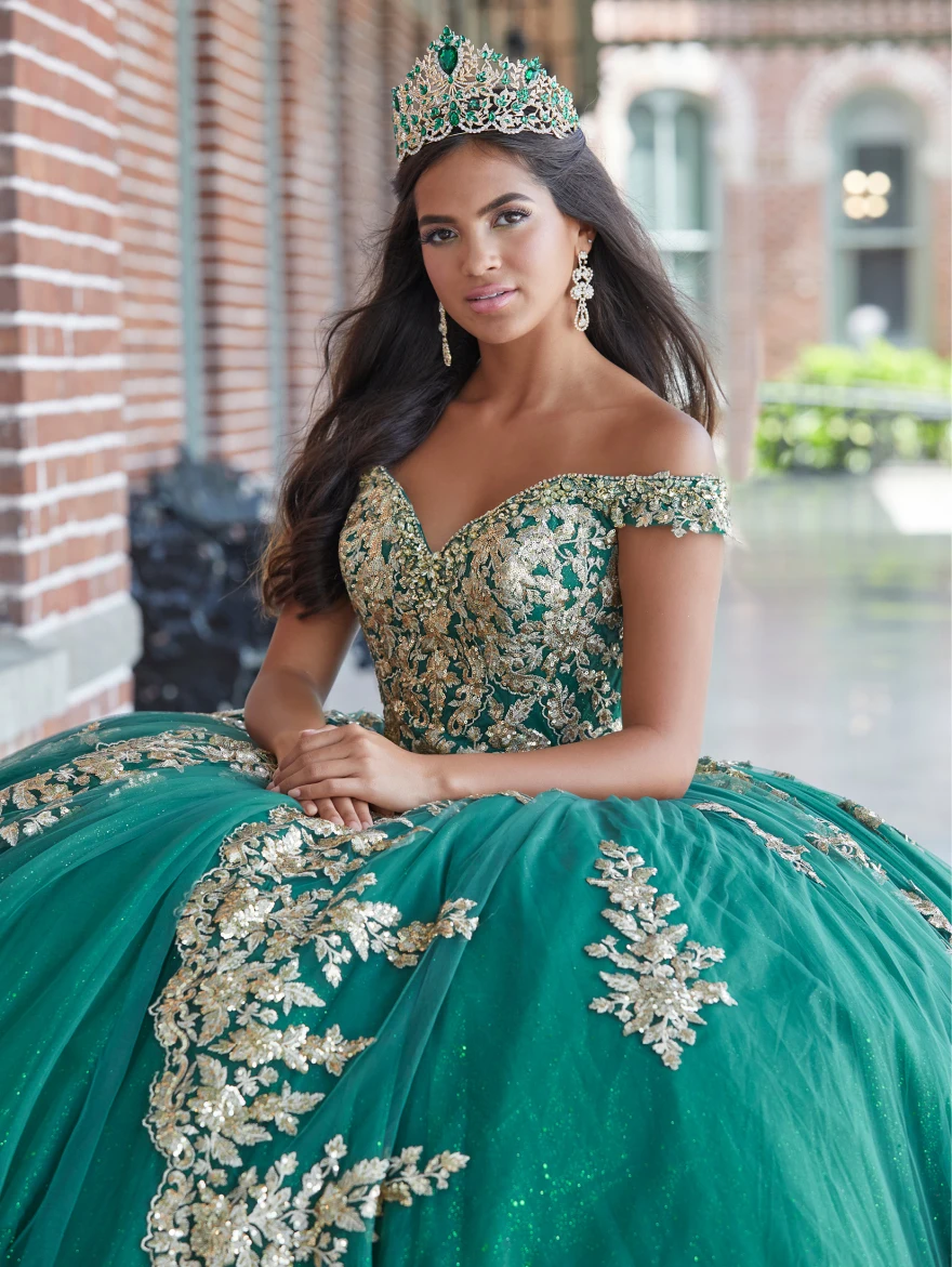 Lorencia-vestidos De quinceañera verde oscuro, Vestido De baile, apliques De encaje con cuentas, princesa dulce, 15, 16, 15 años, YQD165, 2023