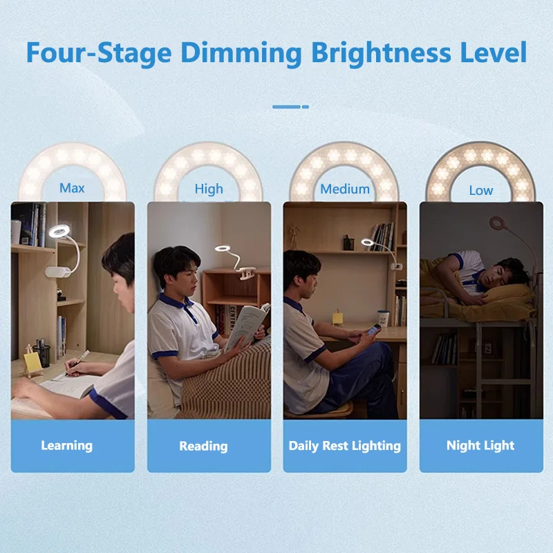 مصباح مكتبي محمول من Philips SmartClip Pro 4000K مريح أبيض قابل لإعادة الشحن مصباح طاولة 4 مستويات يعتم 3000 مللي أمبير في الساعة قابل للتعديل 66264 #2