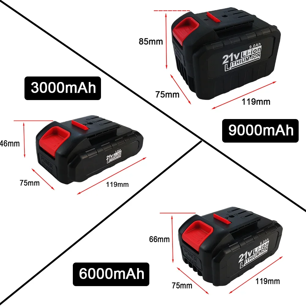 For Dayi Universal 21V 3.0/6.0/9.0AH Electric Saw Angle Grinder Lithium Battery Electric Wrench Tool Special Air Cannon Machine