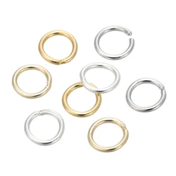 20/50pcs/lot 14K 18K Gold Plated Split Rings Connecting Ring Brass Close Jump Rings Accessories For Jewelry DIY Jewelry Material