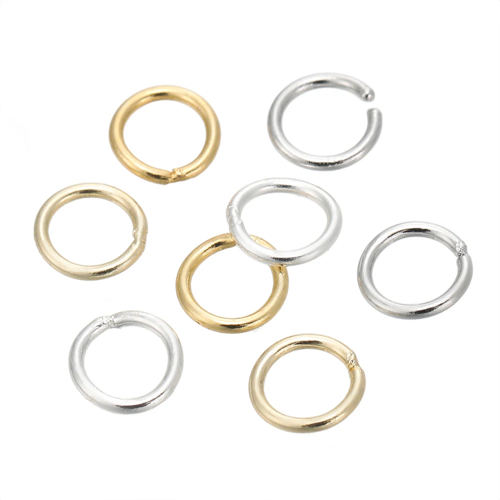 20/50pcs/lot 14K 18K Gold Plated Split Rings Connecting Ring Brass Close Jump Rings Accessories For Jewelry DIY Jewelry Material