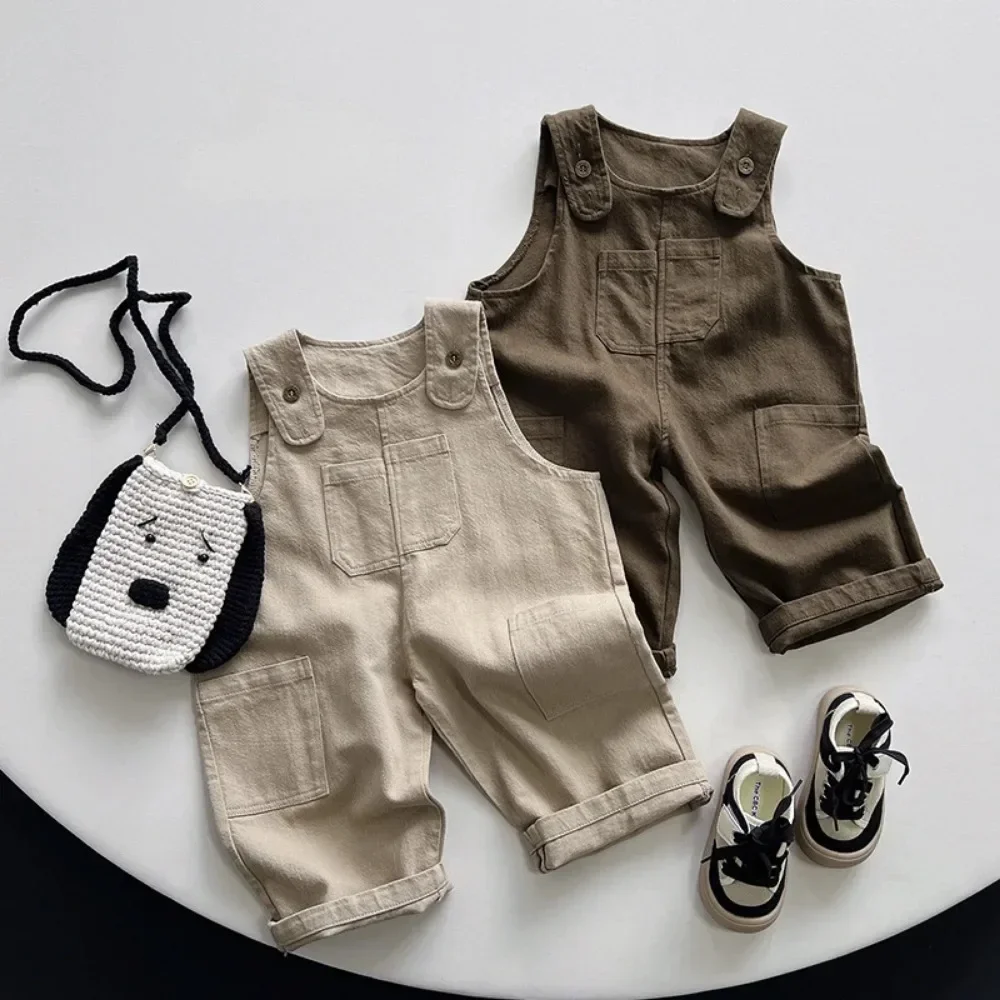 Girls Wear Cute Baby Boys Overalls Spring and Autumn New Children's Japanese Casual Versatile Pants