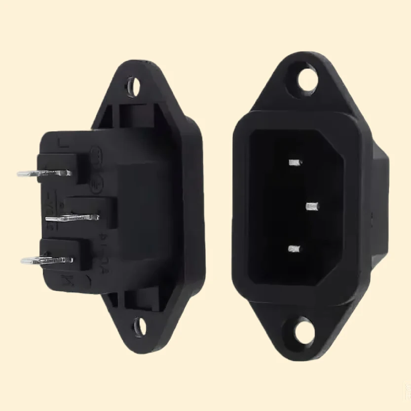 

Socket 10A 250V AC-04 3Pin Male Docking Plug Connector Rewireable C13 C14