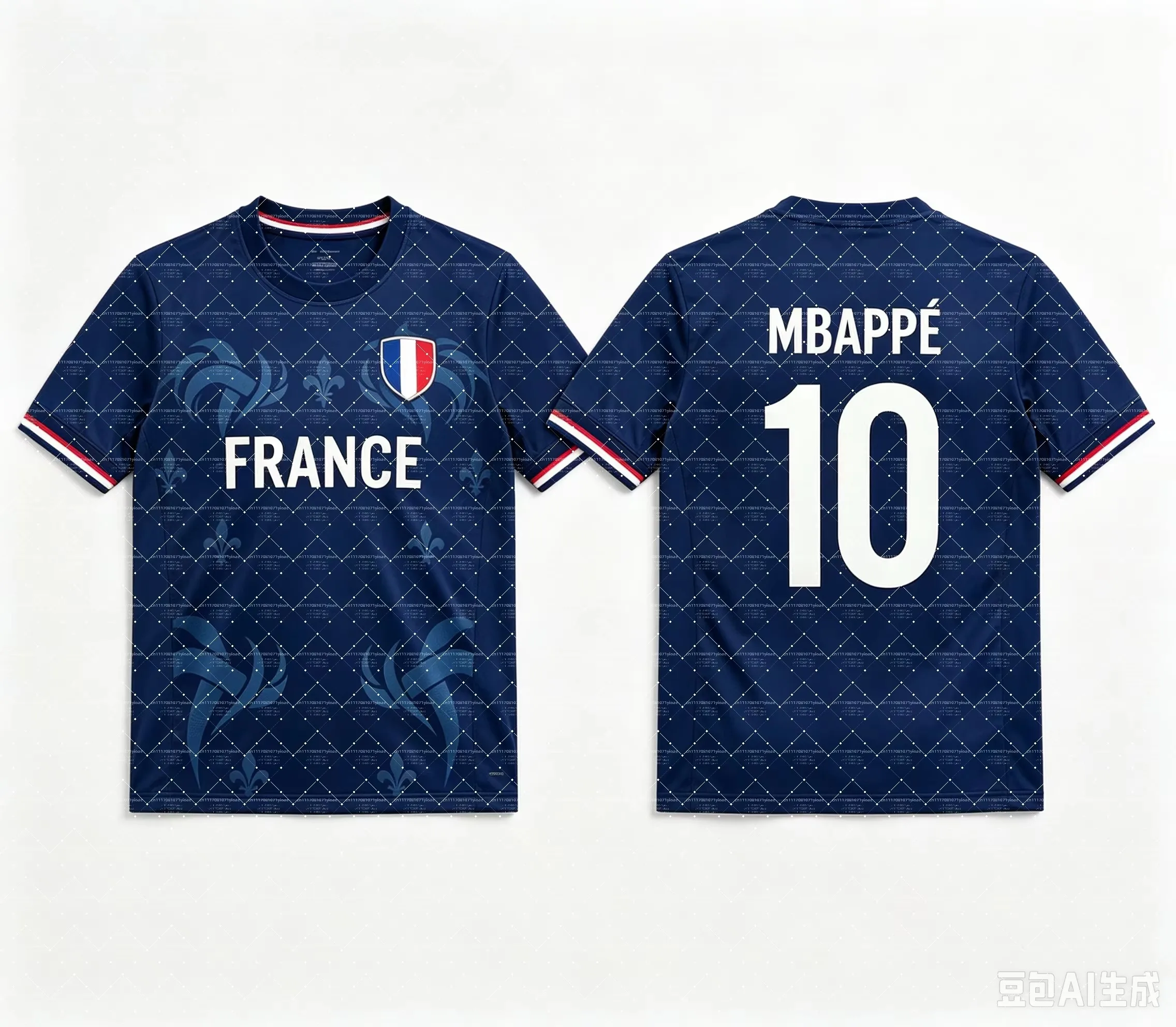 2026 Hotsale Nr. 10 Mbappé Fußball-Trikot & Shorts-Set, Einzelnes Oberteil Verfügbar, Frankreich-Flagge, Fans, 2-teiliges Sommer-Set für Kinder – Detail 5