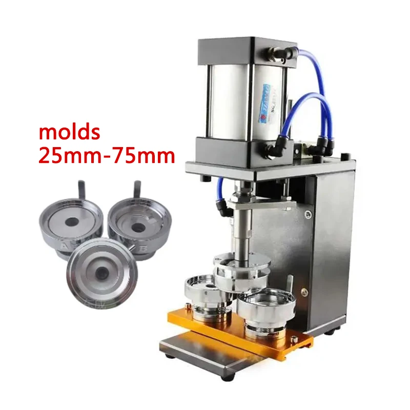 

Pneumatic press card machine badge machine press machine All-steel body with a set of molds 25mm-75mm