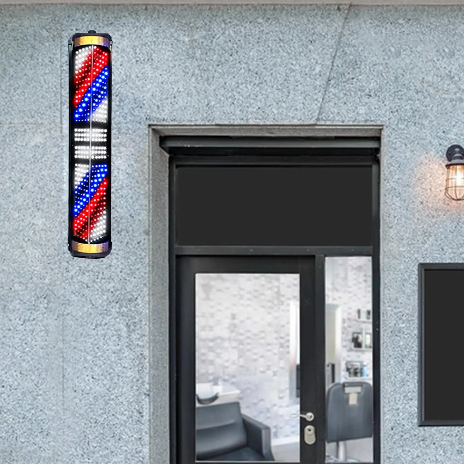 Barber Shop Sign Open Lighting Water Resistant Rotating Pole LED Light Hair Salon Shop Supplies Window Walls SPA Equipment