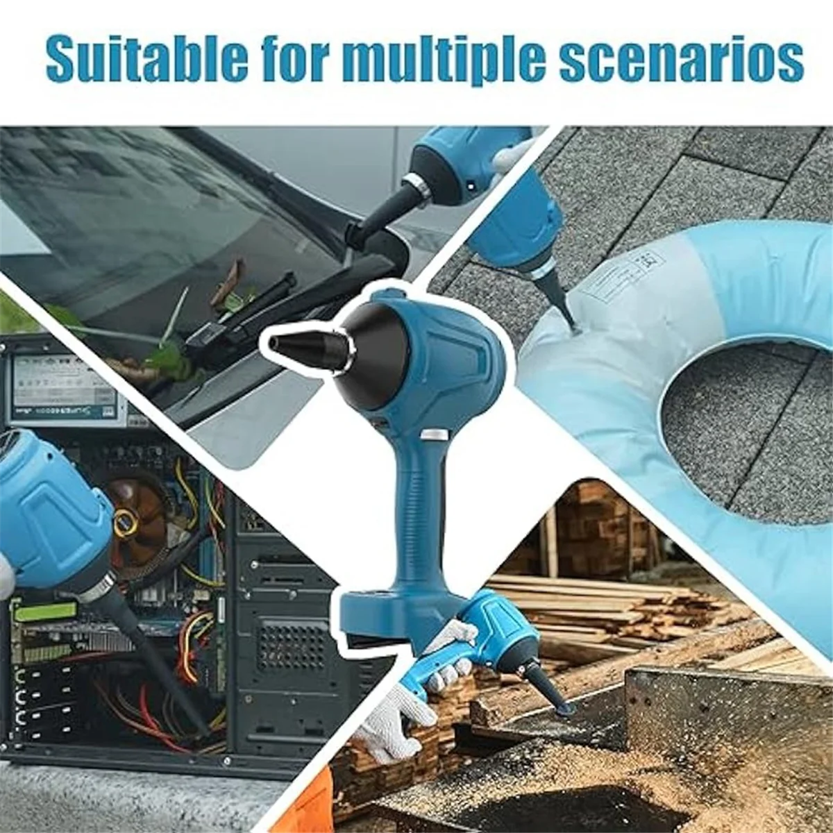 마키타 배터리용 무선 공기 먼지털이, 차고, 제재실, 작업장 청소용 압축 공기 먼지털이, 18V, 40000RPM