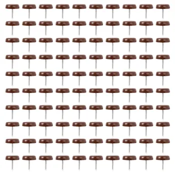 100 Stuks Stoel Tafel Meubels Been Onderkant Voeten Plastic Pads Glijden Skid Nagel Houten Vloer Meubelbeschermer Lawaai