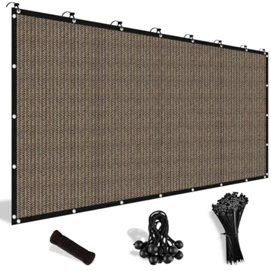 

90% Sun Sade Clot wit Grommets 12' X 16' Pergola Sade Cover Mes Tarp Sun Sns for Patio Outdoor Garden ackyard Moca