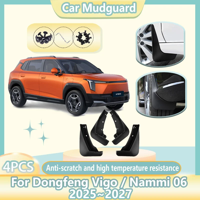 

For Dongfeng Vigo Evolute i-JOY Nammi 06 2025 2026 2027 Mudguard Guards Anti-splash Fender Wheel Mudflaps Tools Car Accessories