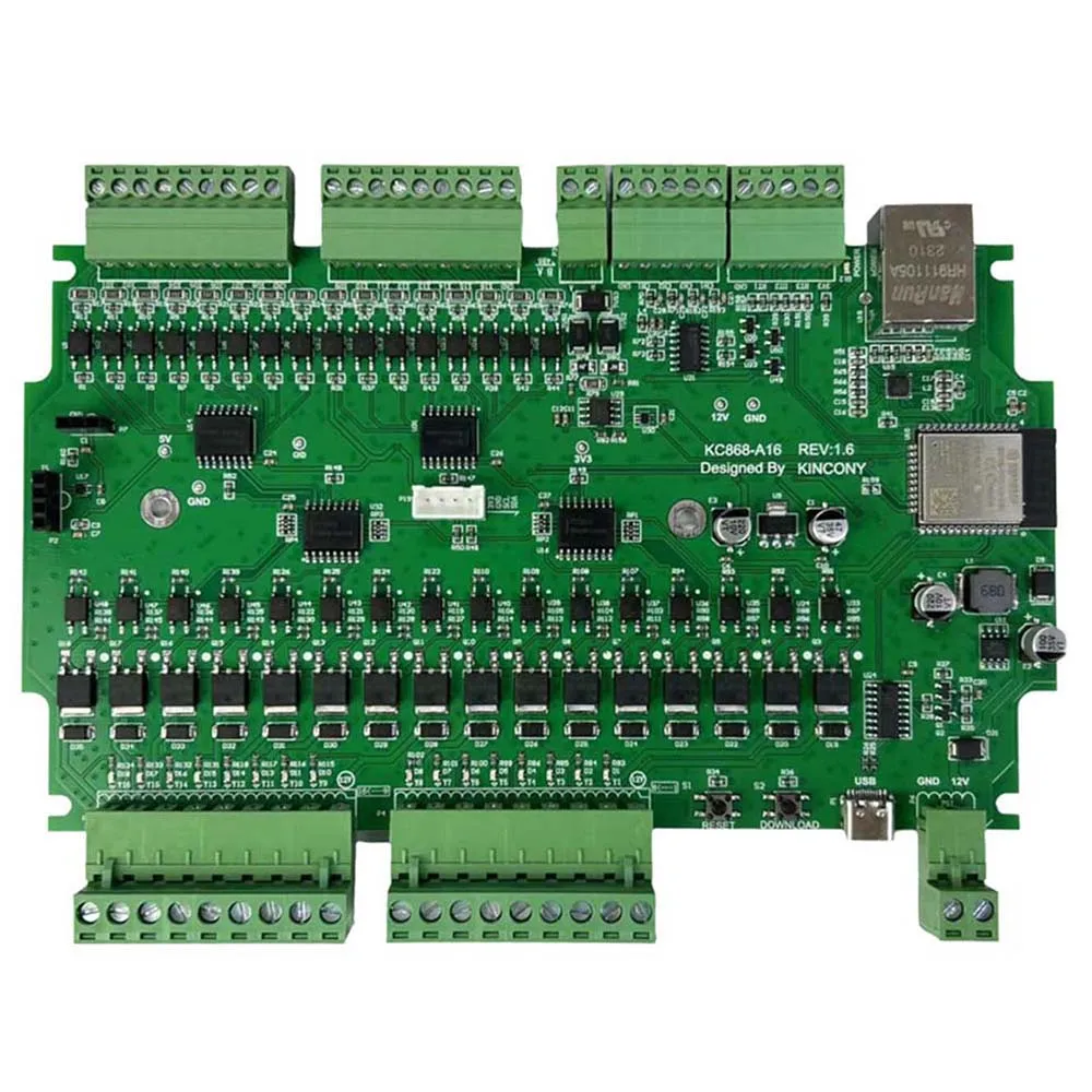 A16 ESP32 Development Programable Relay Board ESPhome Home Assistant Tasmota Arduino IDE RS485 I2C GPIO  RF433Mhz Mosfet Output