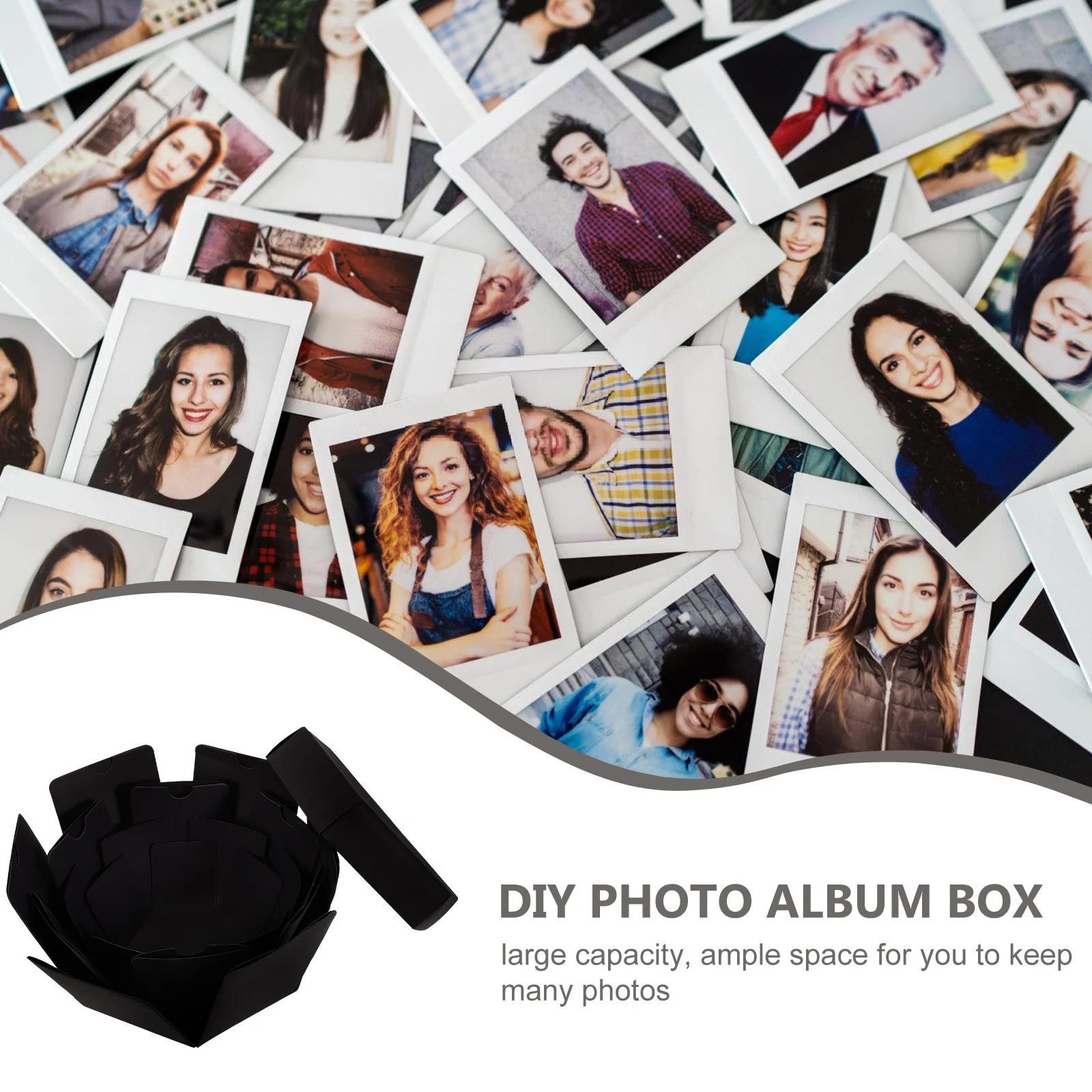 

1Pcs Hexagon Photo Album Box DIY Handmade Gift Storage Case Perfect for Valentine's Day Anniversary Christmas Memory Photo Gift