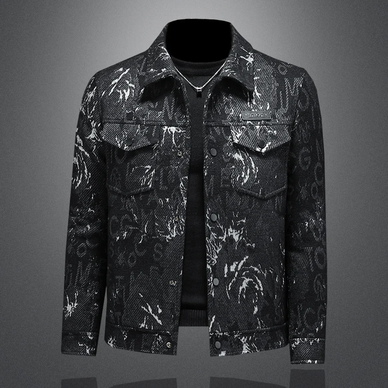 

Men's ort Thiened Winter down Jaet 2025 Faion White Du down Collar Standup Knitwear Coat Warm Windproof Regular Fit