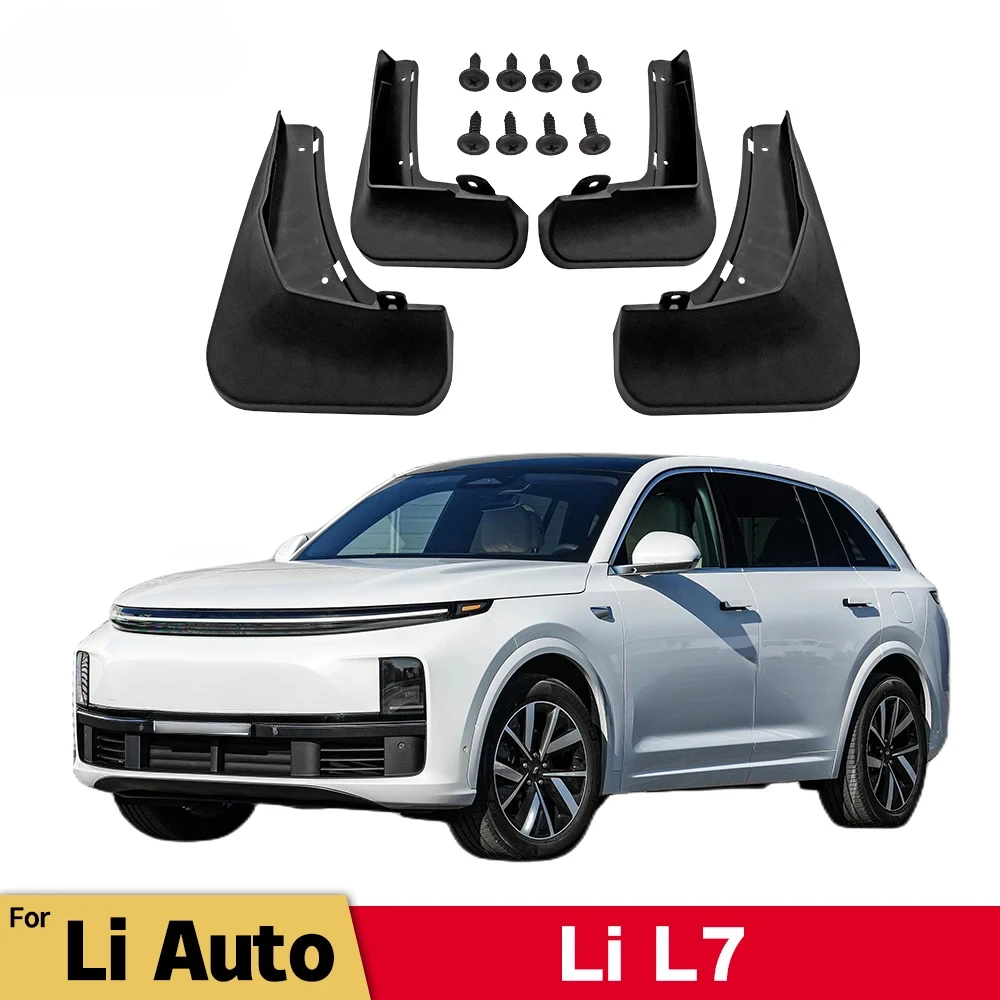 MudFlaps For Li Auto Li L7 2023 2024 Mudguards Mud Flaps Splash Guards Front Rear Wheels Fender Car Accessories 4Pcs